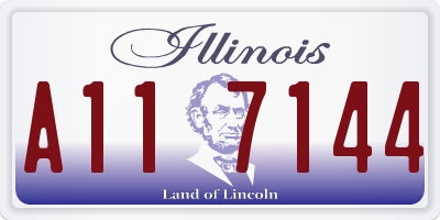 IL license plate A117144