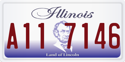 IL license plate A117146
