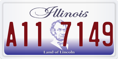IL license plate A117149