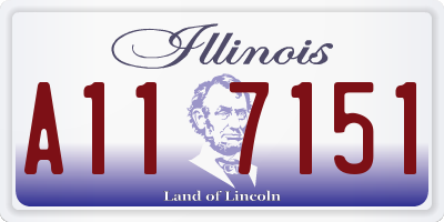 IL license plate A117151