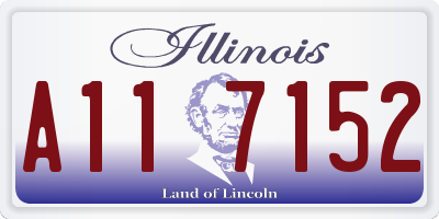 IL license plate A117152