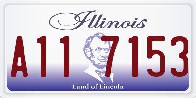 IL license plate A117153