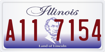 IL license plate A117154