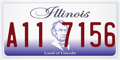 IL license plate A117156