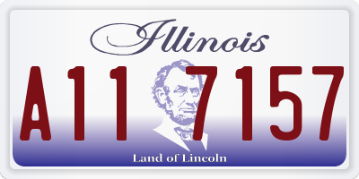 IL license plate A117157