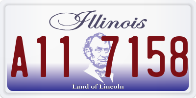 IL license plate A117158