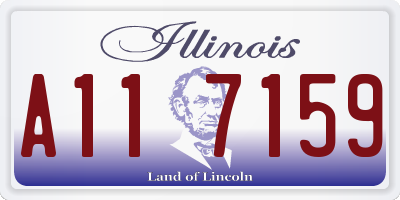 IL license plate A117159