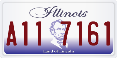 IL license plate A117161
