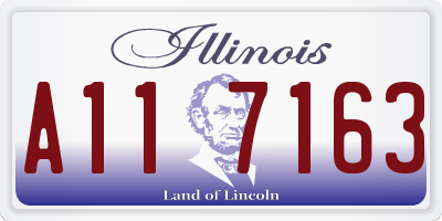 IL license plate A117163