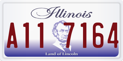 IL license plate A117164