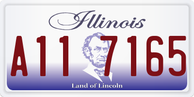 IL license plate A117165