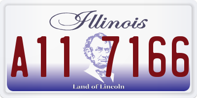 IL license plate A117166