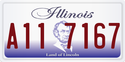 IL license plate A117167