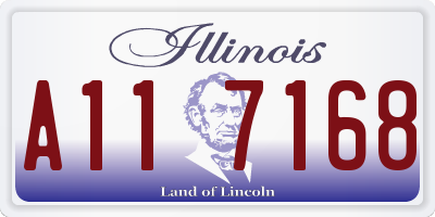 IL license plate A117168