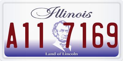 IL license plate A117169