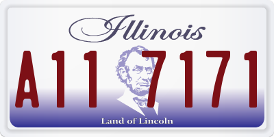 IL license plate A117171