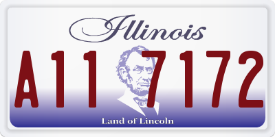 IL license plate A117172