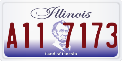 IL license plate A117173