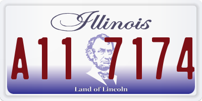 IL license plate A117174