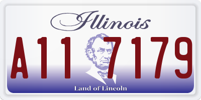 IL license plate A117179