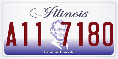 IL license plate A117180