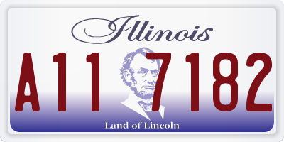 IL license plate A117182