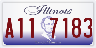 IL license plate A117183