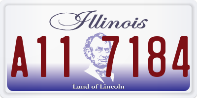 IL license plate A117184