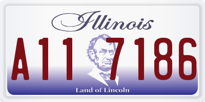 IL license plate A117186