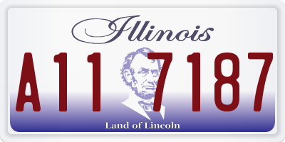 IL license plate A117187