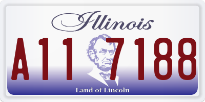IL license plate A117188