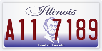 IL license plate A117189