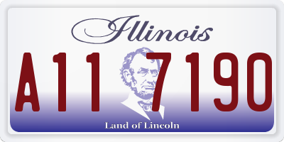 IL license plate A117190