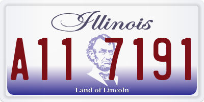 IL license plate A117191