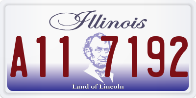IL license plate A117192