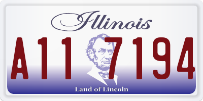 IL license plate A117194