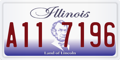 IL license plate A117196