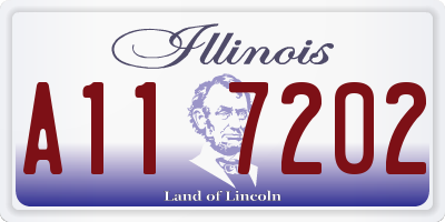 IL license plate A117202