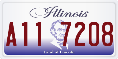 IL license plate A117208