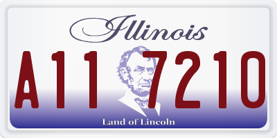 IL license plate A117210