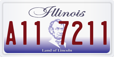 IL license plate A117211