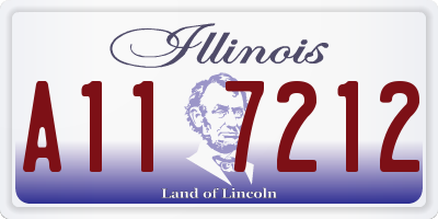 IL license plate A117212
