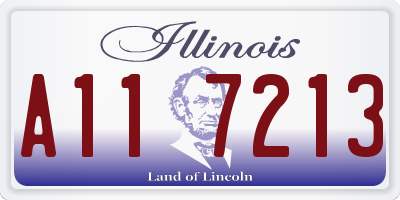 IL license plate A117213