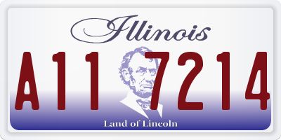 IL license plate A117214