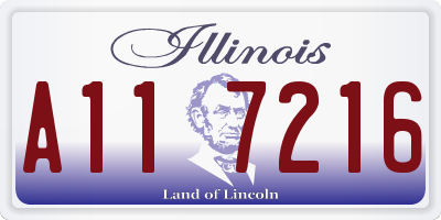 IL license plate A117216