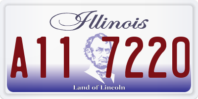 IL license plate A117220