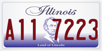 IL license plate A117223