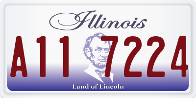 IL license plate A117224