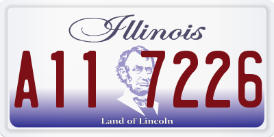 IL license plate A117226