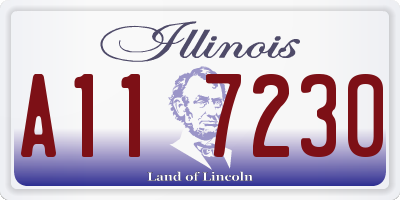 IL license plate A117230